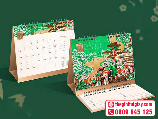 Mẫu lịch để bàn thiết kế độc đáo