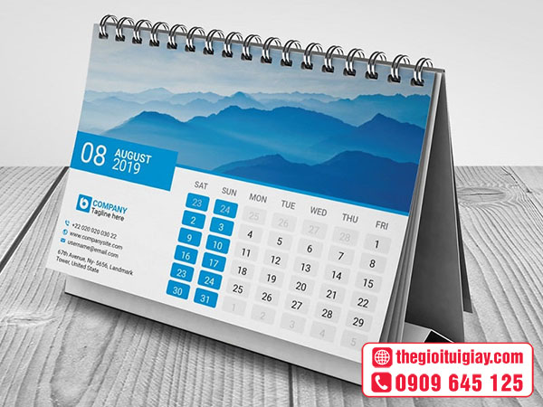 Mẫu lịch để bàn giá rẻ