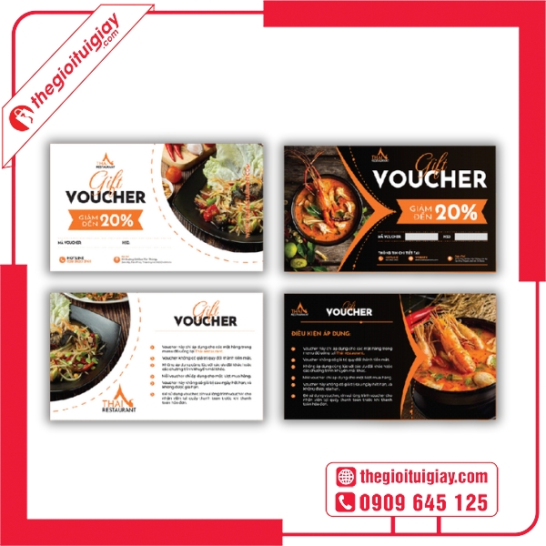 Mẫu voucher ăn uống giảm giá hấp dẫn dành cho khách hàng thân thiết
