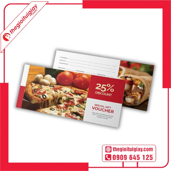  Mẫu voucher ăn uống kèm mã khuyến mãi độc quyền 