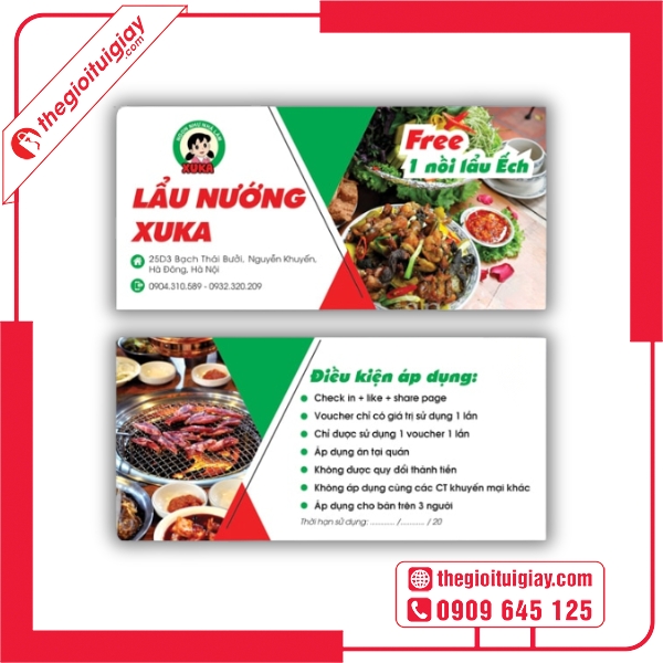  Mẫu voucher ăn uống phong cách hiện đại, trẻ trung và năng động 