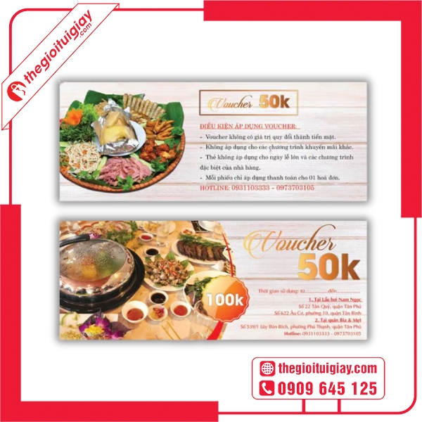  Mẫu voucher ăn uống kèm theo hướng dẫn sử dụng và điều kiện áp dụng rõ ràng 