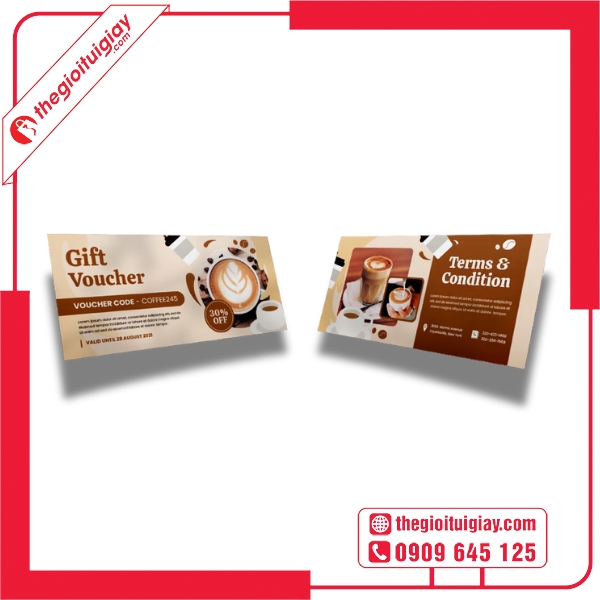 Mẫu voucher c&agrave; ph&ecirc; đẹp, thu h&uacute;t kh&aacute;ch h&agrave;ng