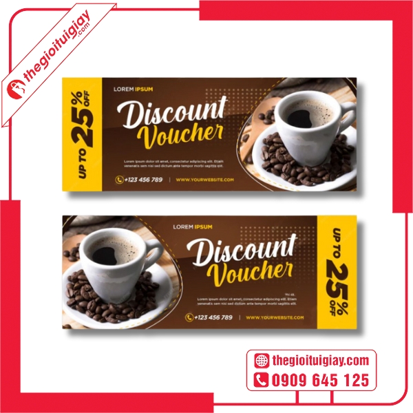  Mẫu voucher c&agrave; ph&ecirc; d&ugrave;ng trong chiến dịch quảng c&aacute;o 