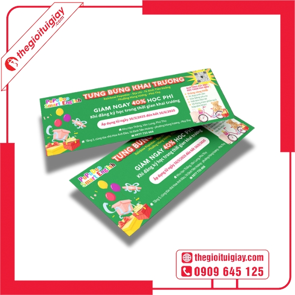  Mẫu voucher học tiếng Anh dành cho khóa học trẻ em 