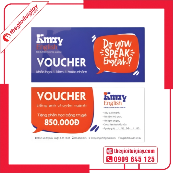  Mẫu voucher học tiếng Anh tặng kèm sách luyện thi miễn phí 