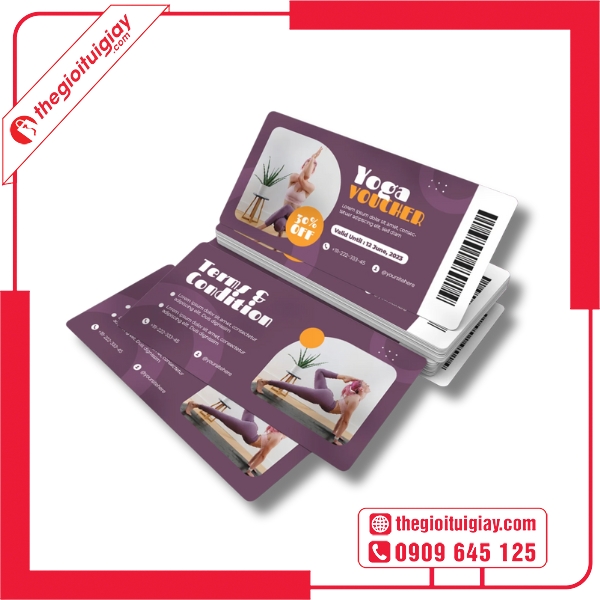  Mẫu voucher học yoga bản in chất lượng cao 