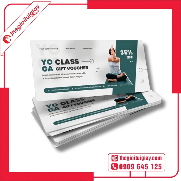  Mẫu in nhanh voucher học yoga giá rẻ 