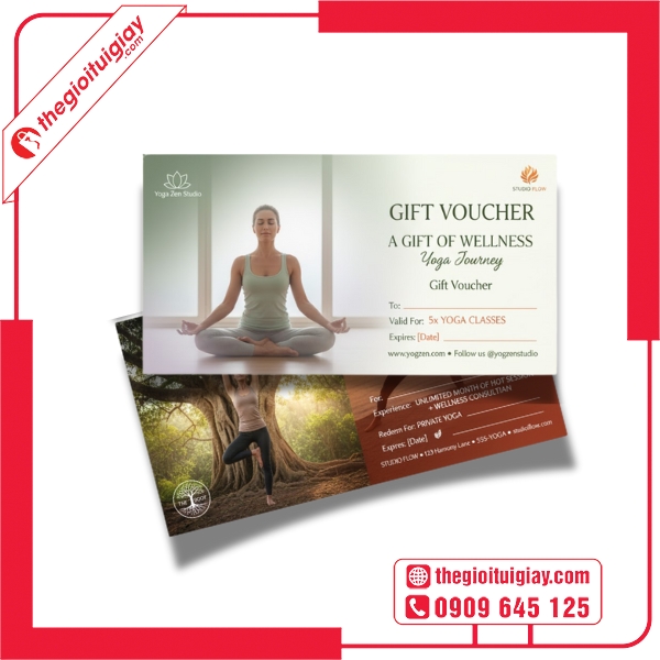  Mẫu thiết kế voucher học yoga độc đáo 