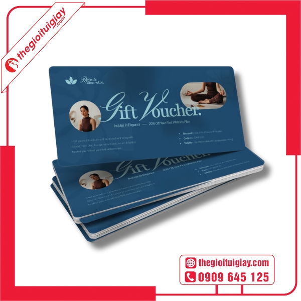  Mẫu voucher học yoga phong cách tối giản 