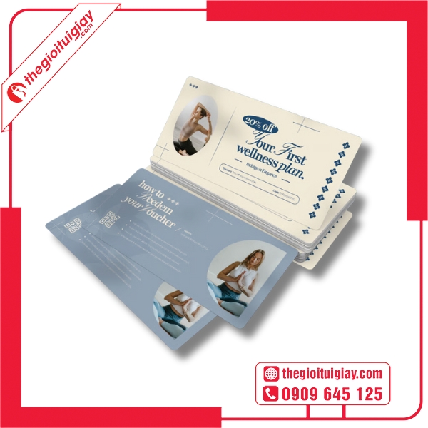  Mẫu voucher học yoga in offset 