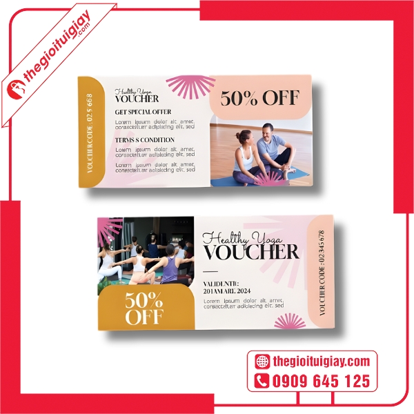 Mẫu thiết kế voucher học yoga chuyên nghiệp