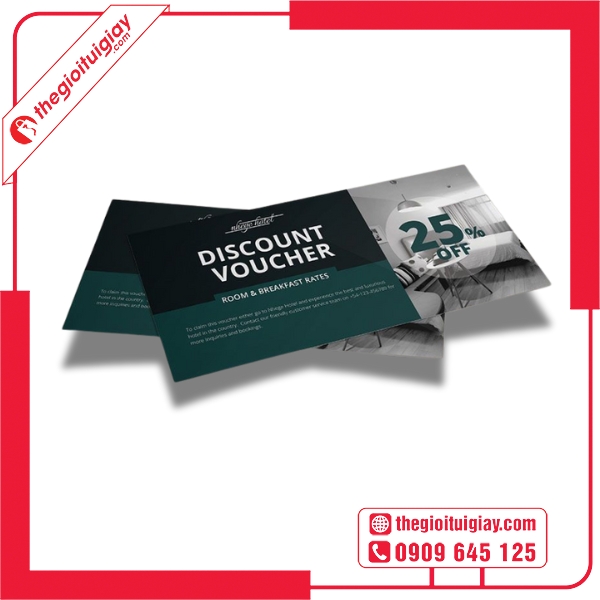 Mẫu voucher khách sạn phong cách cổ điển