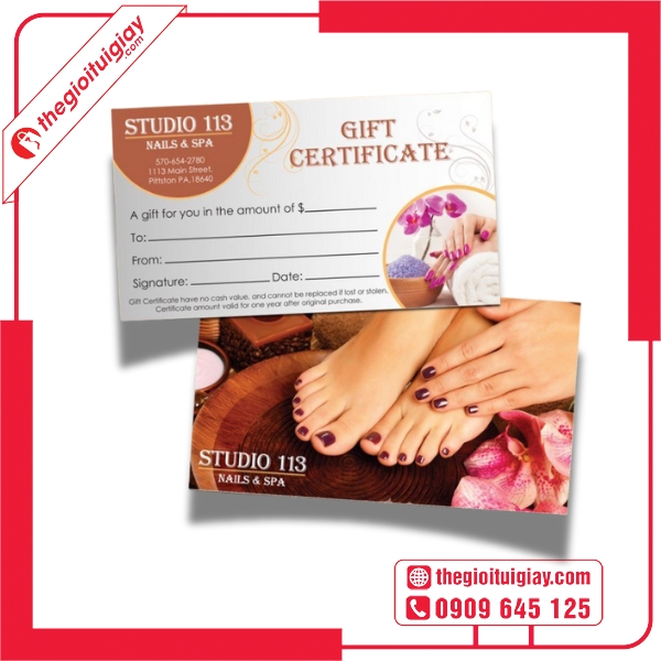 Mẫu voucher làm nail đẹp, thu hút khách hàng