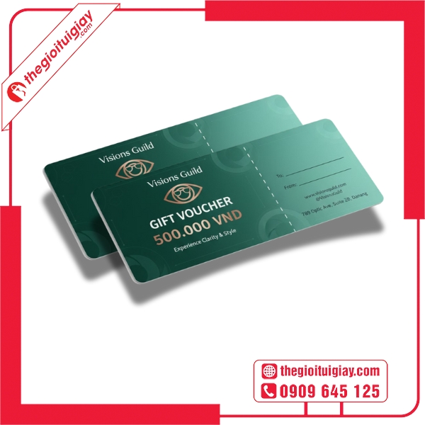 Mẫu voucher mắt kính thiết kế bắt mắt, nổi bật