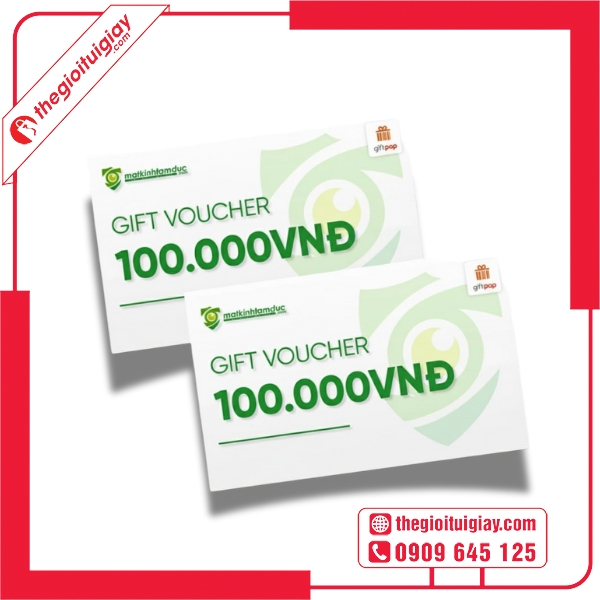 Mẫu voucher mắt kính đơn giản, dễ sử dụng