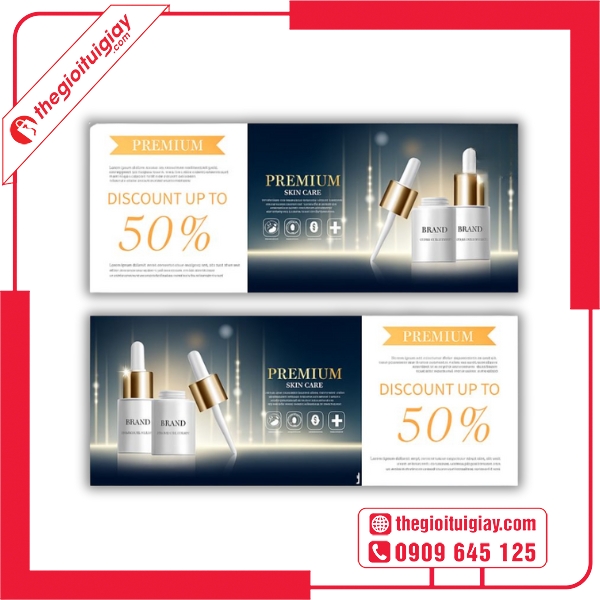  Mẫu voucher mỹ phẩm phong cách hiện đại 