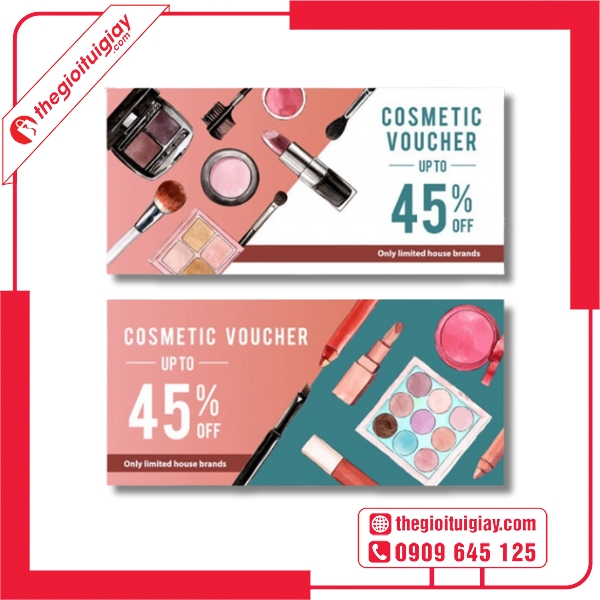  Mẫu voucher mỹ phẩm in chất lượng cao 