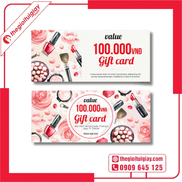  Mẫu voucher mỹ phẩm đẹp, sang trọng 