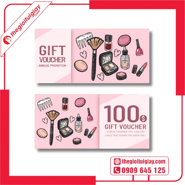  Mẫu voucher mỹ phẩm đơn giản, dễ sử dụng 
