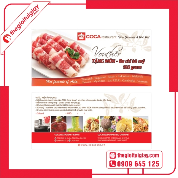  Mẫu voucher nhà hàng hiện đại, chuyên nghiệp và tinh tế - Coca Restaurant 