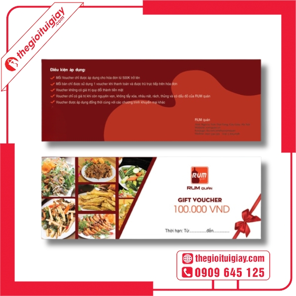  Mẫu voucher nhà hàng thiết kế sang trọng và bắt mắt 