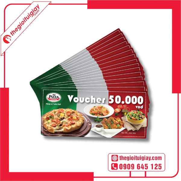  Mẫu voucher nhà hàng đơn giản, dễ đọc và tiện lợi - The Pizza Company 
