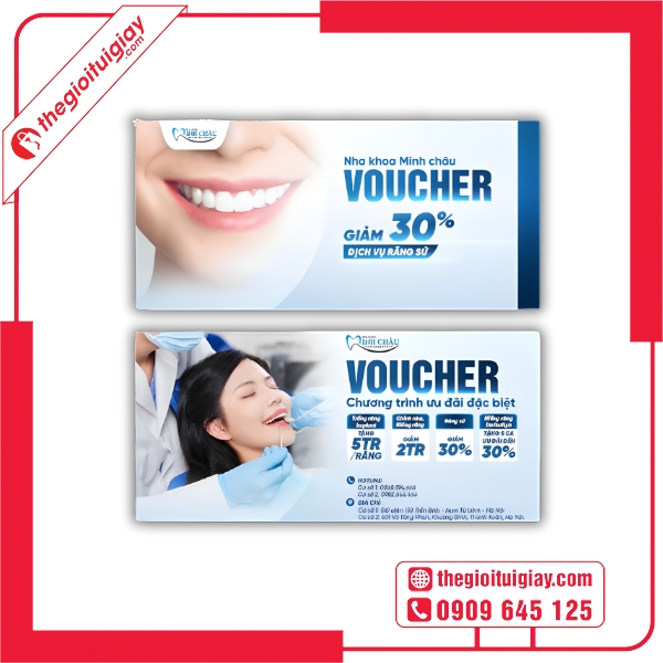 Mẫu voucher nha khoa chuyên nghiệp, hiện đại - Nha Khoa Minh Châu