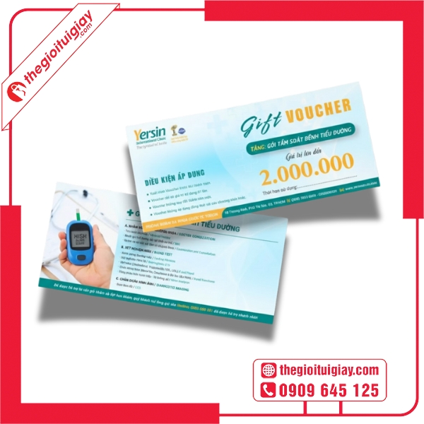 Mẫu voucher phòng khám thiết kế nhận diện thương hiệu