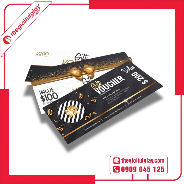 Mẫu voucher sang trọng thiết kế đẹp
