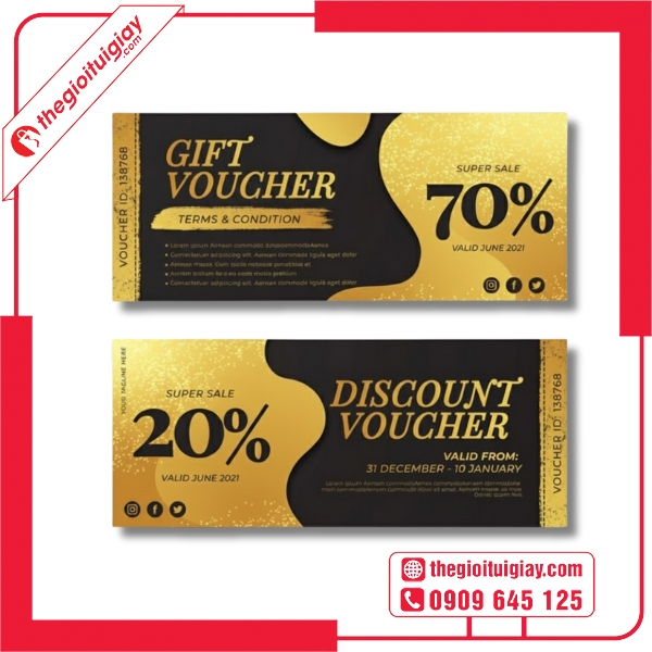 Mẫu voucher sang trọng in màu sắc sang trọng 
