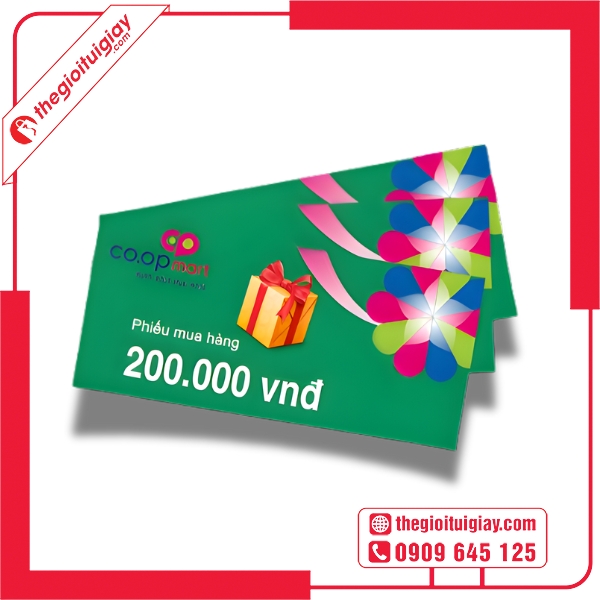  Mẫu voucher si&ecirc;u thị in tr&ecirc;n giấy cao cấp 
