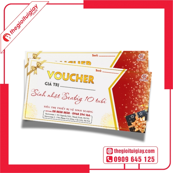 Mẫu voucher si&ecirc;u thị khuyến m&atilde;i dịp cuối năm SeaBig