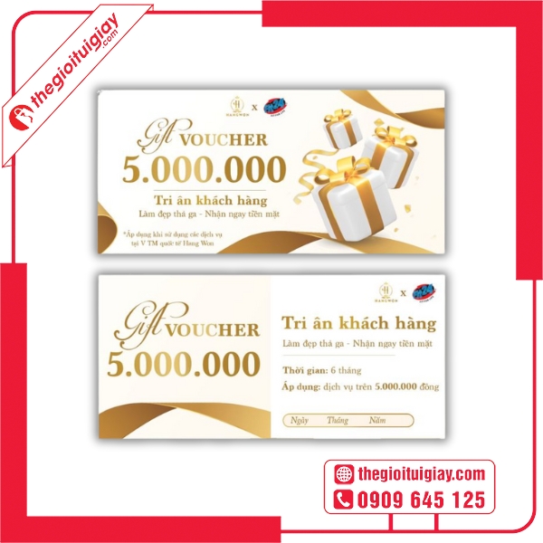Mẫu voucher spa dùng trong chương trình tri ân khách hàng