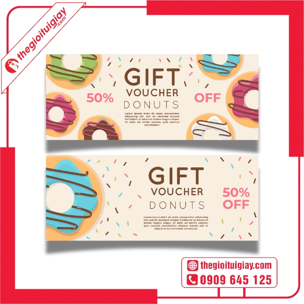  Mẫu voucher tiệm bánh thiết kế bắt mắt, nổi bật 