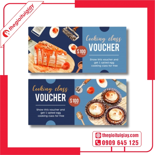  Mẫu voucher tiệm bánh in chất lượng cao 