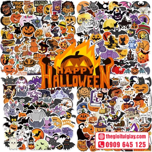 Mẫu halloween stickers đẹp mắt