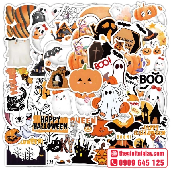 Mẫu halloween stickers dễ thương