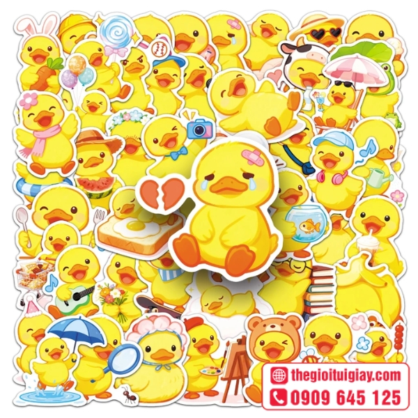 Mẫu sticker con vịt cute