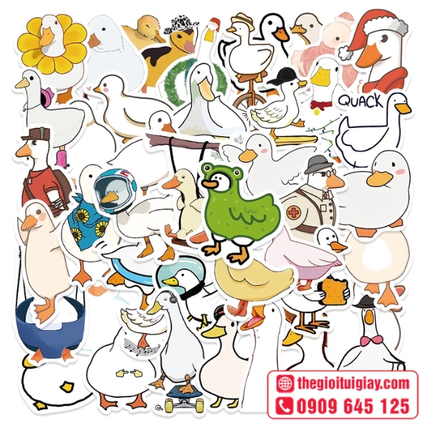  Mẫu sticker con vịt chibi ngộ nghĩnh 