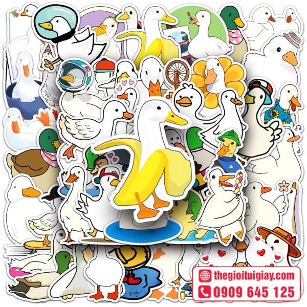  Mẫu sticker con vịt thiết kế s&aacute;ng tạo 