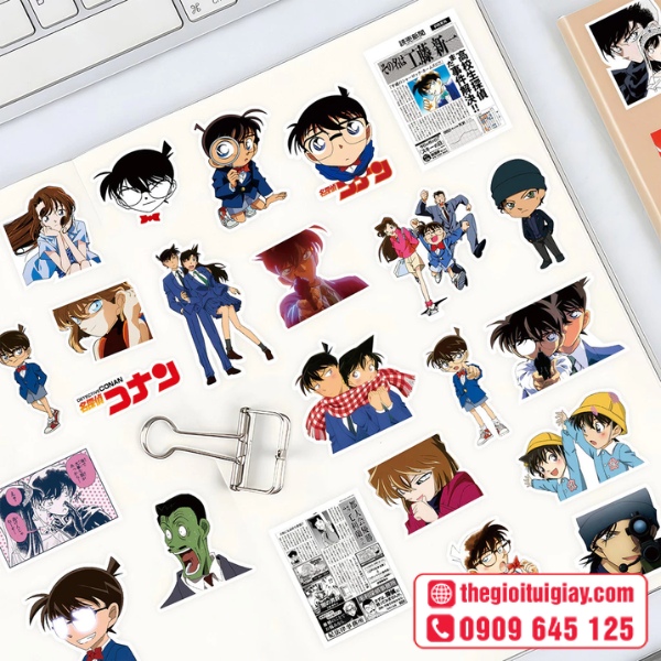  Mẫu sticker Conan trang trí sổ tay 