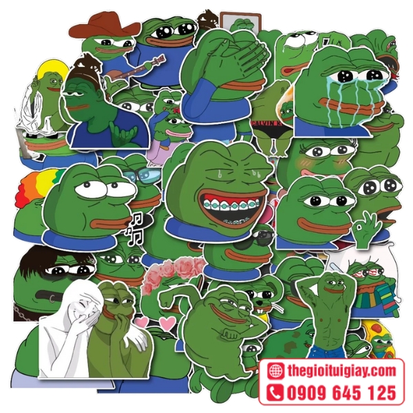  Mẫu sticker ếch xanh thiết kế độc đ&aacute;o 