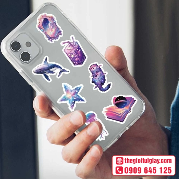  Mẫu sticker galaxy d&ugrave;ng trang tr&iacute; điện thoại 