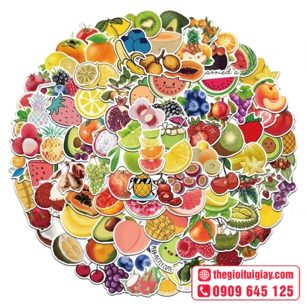  Mẫu sticker hoa quả dễ d&agrave;ng d&aacute;n tr&ecirc;n nhiều bề mặt 