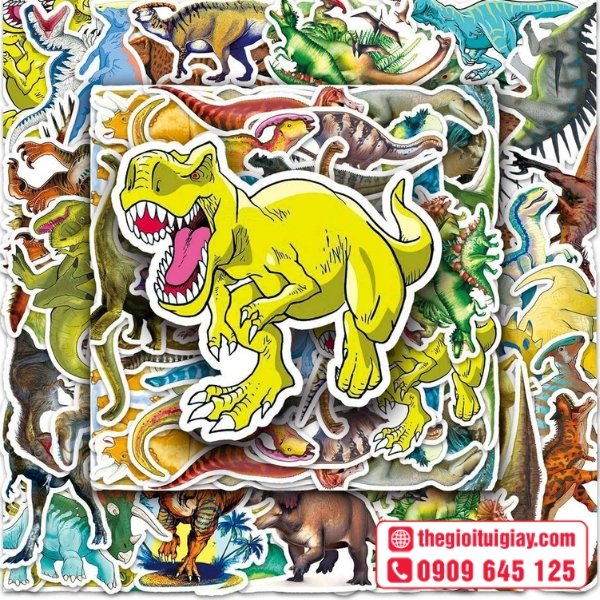  Mẫu sticker khủng long h&igrave;nh T-Rex 