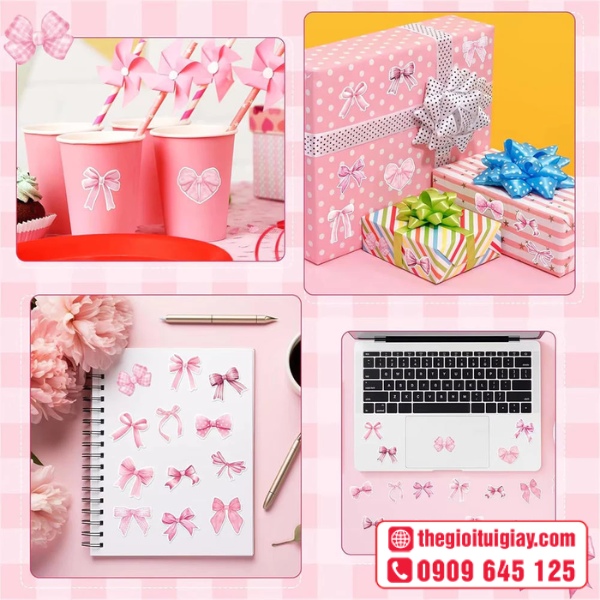  Mẫu sticker nơ ph&ugrave; hợp trang tr&iacute; tiệc sinh nhật 