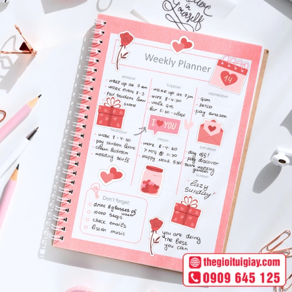  Mẫu sticker t&igrave;nh y&ecirc;u d&ugrave;ng trang tr&iacute; sổ tay 
