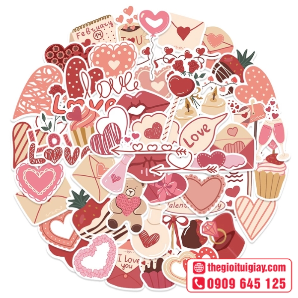  Mẫu ticker t&igrave;nh y&ecirc;u phong c&aacute;ch hoạt h&igrave;nh 