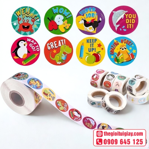  Mẫu sticker tr&ograve;n h&igrave;nh con vật dễ thương 